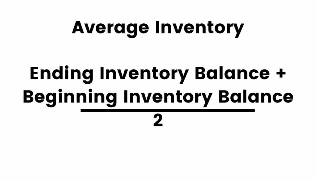 average inventory turnover formula